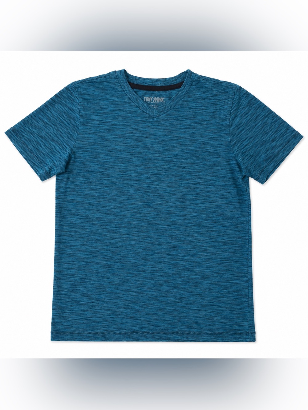 Tony Hawk Youth Small Heathered Blue Athletic V-Neck T-Shirt